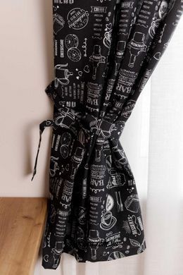 Готові штори Breakfast black (2 од.) ПРОВАНС, 136х180см 039485