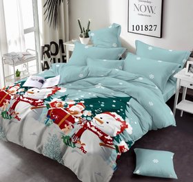 Комплект постельного белья "Снеговичок" без ткани-компаньона, двойной двуспальный