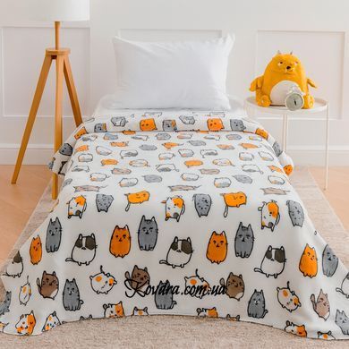 Плед легкий флісовий Веселі котики Love You, 150x200 см