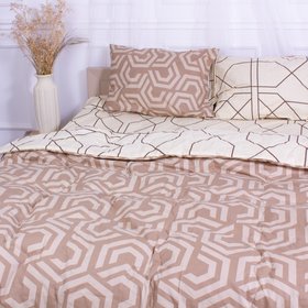Летний постельный комплект №2808 Сolor Fun Line Geometry "Ecosilk", (одеяло, наволочки), детский