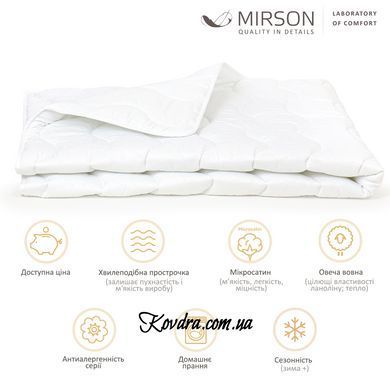 Зимнее одеяло Шерстяное Супер Теплое №1639 Eco Light White