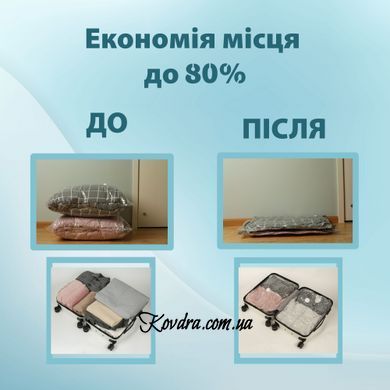 Набор вакуумных пакетов для хранения вещей LoveYouHome, 60х80 см (2 шт)