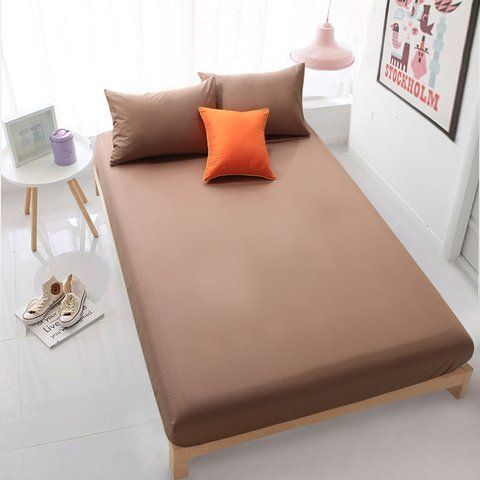 Простынь на резинке HOBBY Poplin Gold 180х200+30 Kahve коричневый
