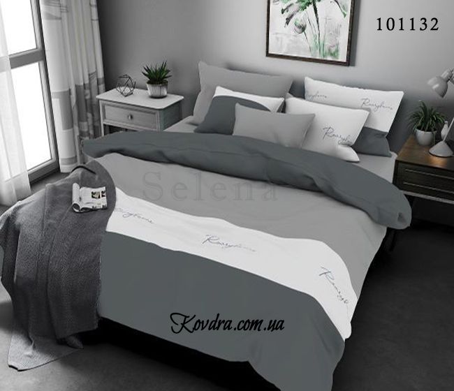 Комплект постельного белья бязь "Стиль Grey" без ткани-компаньона, евро двуспальный евро