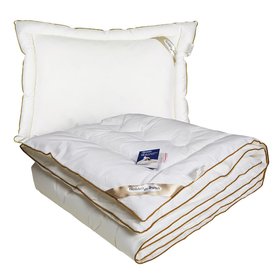 Зимний набор: зимнее Зимнее одеяло из искусственного лебединого пуха "GOLDEN SWAN" + подушка