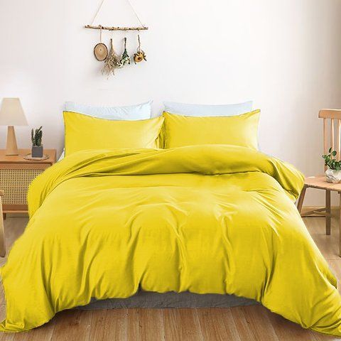 Комплект постельного белья Satin Light Pro 10-002 Yellow Семейный (143х210 см)