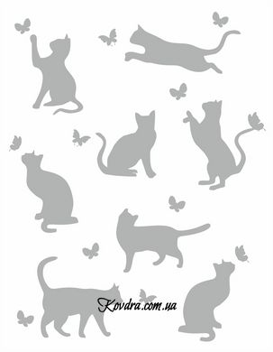 Плед "Meow", светло-серый 140х200