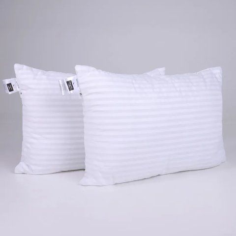 Набір подушок №0125 Сolor Fun Line 17-0605 Stripe White з евкаліптовим волокном (середні), 50х70 см