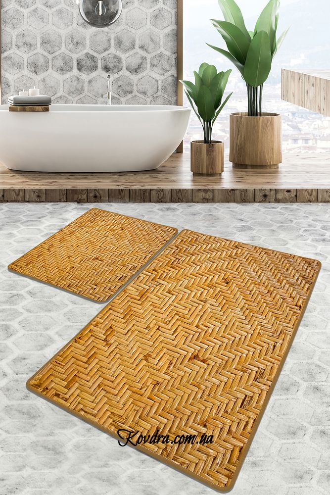 Набір килимків TETRIS BANYO HALISI DJT, 60х100 см, 50х60 см
