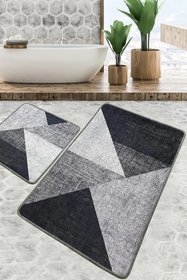 Набір килимків для ванної кімнати PHELL GRI, 60х100 см та 50х60 см