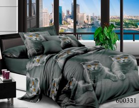 Комплект постельного белья "Муркотики", без ткани компаньона, двойной двуспальный