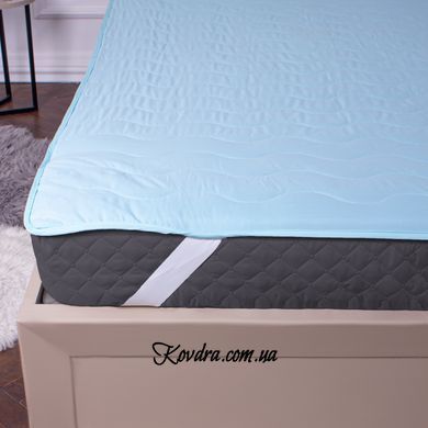 Наматрасник №1713 Eco Light Blue (EcoSilk) (обычный на резинке по углам)