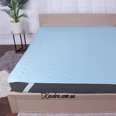 Наматрасник №1713 Eco Light Blue (EcoSilk) (обычный на резинке по углам)