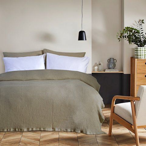 Покрывало "Lotus Home - Bellia khaki" хаки, 220х240 см
