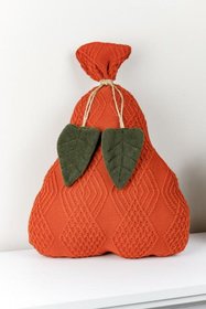 Декоративний текстильний виріб "Подушка-груша" Помаранчевий, 40 см