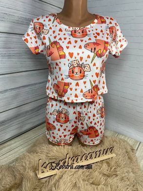 Піжама трикотажна "Unicorn and kitty", розмір XL