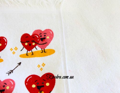 Махровое полотенце "Любовь", красный