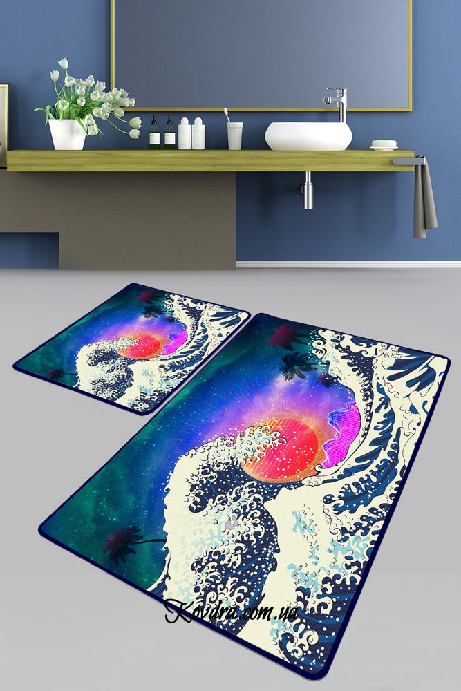 Набір килимків TIDAL WAVE BANYO HALISI DJT, 60х100 см, 50х60 см