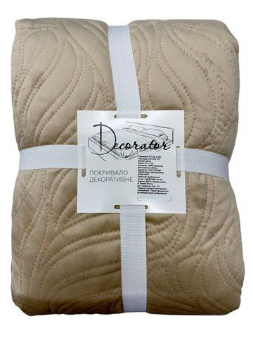 Покривало двостороннє Портьєра VELOUR 210 Листя 157/13-5304, 240x260 см