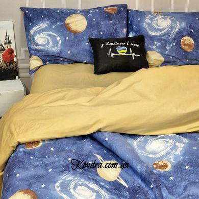 Комплект постельного белья "Галактика", семейный на резинке
