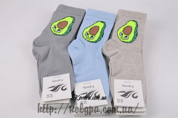Жіночі бавовняні шкарпетки "Авокадо" в асортименті, 36-40р. 061021-9_of