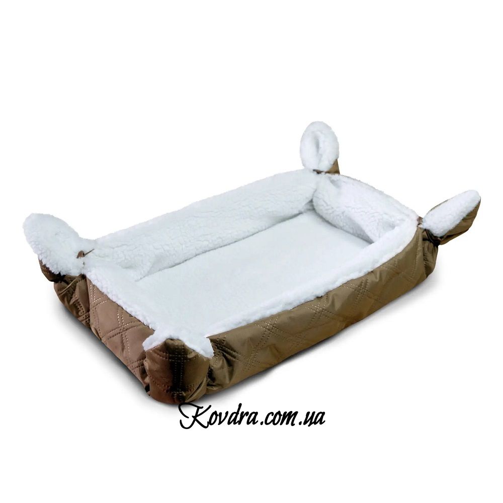 Лежак для кошек собак темно-бежевый, 110×130 см