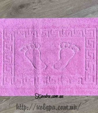 Коврик для ванной прорезиненный "Ножки", розовый - 45х65см