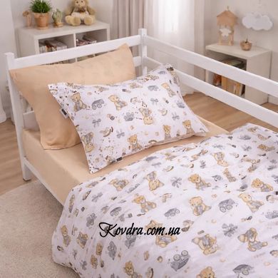 Комплект постельного белья Ranforce&nbsp;Elite 17-0917 Little Teddy gray, манеж