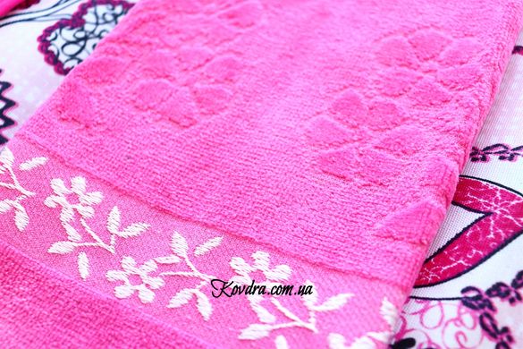 Набір для кухні YAPRAK Фартух + Рушник махровий 30х50 см, рожевий