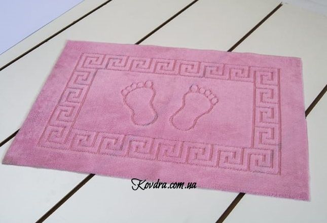 Коврик для ванной прорезиненный "Ножки", розовый - 45х65см