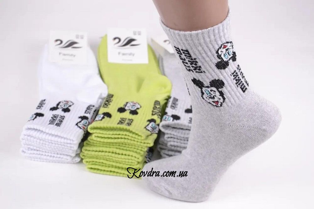 Жіночі бавовняні шкарпетки "Міккі" в асортименті, 36-40р. 061021-10_of