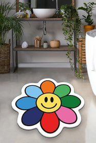 Килимок в дитячу кімнату Smiling Colorful Daisy, 140х140 см