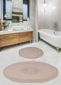 Набір килимків для ванної кімнати - Wazo Cream, 50х60см + 60х100см cb11007266