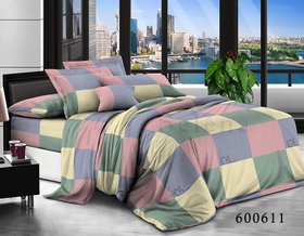Комплект постельного белья "Разноцветные квадратики" без ткани-компаньона, полуторный