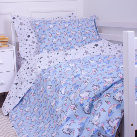 Підковдра Бязь Kids Time 18-0006 Rainbow Unicorn, 143х210 см