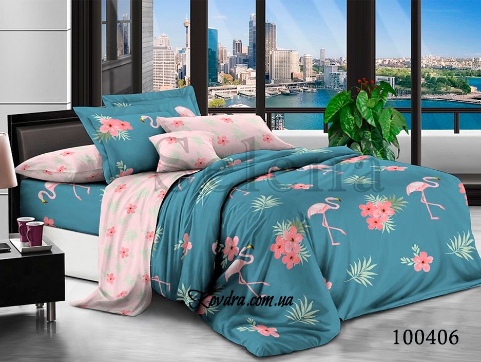 Комплект постельного белья "Фламинго" двуспальный
