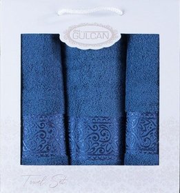 Набір бавовняних рушників Ornament-3ка-blue,50х90 см та 70х140 см