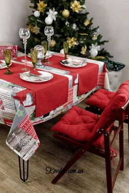 Подушка на стул Merry Christmas красная, 40х40 см