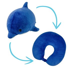 Подушка-трансформер "Дельфін", синій