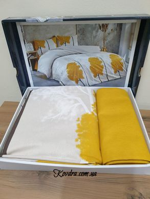 Комплект постільної білизни "Жовті дерева", євро двоспальний