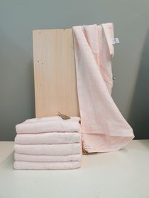 Кухонное махровое полотенце нежно-розовое, 30х50 см