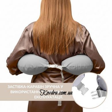 Подушка для годування диванчик 60х70х16 см бавовна антиалергенна, для зручності мами, з блискавкою сірий-беж, id8-36177*003