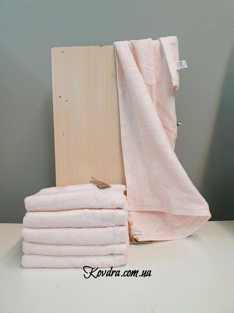 Кухонний махровий рушник ніжно-рожевий, 30х50 см